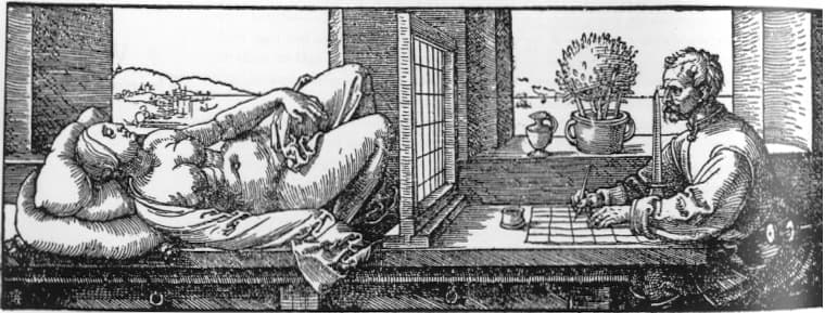 Historical drawing grid / perspective device